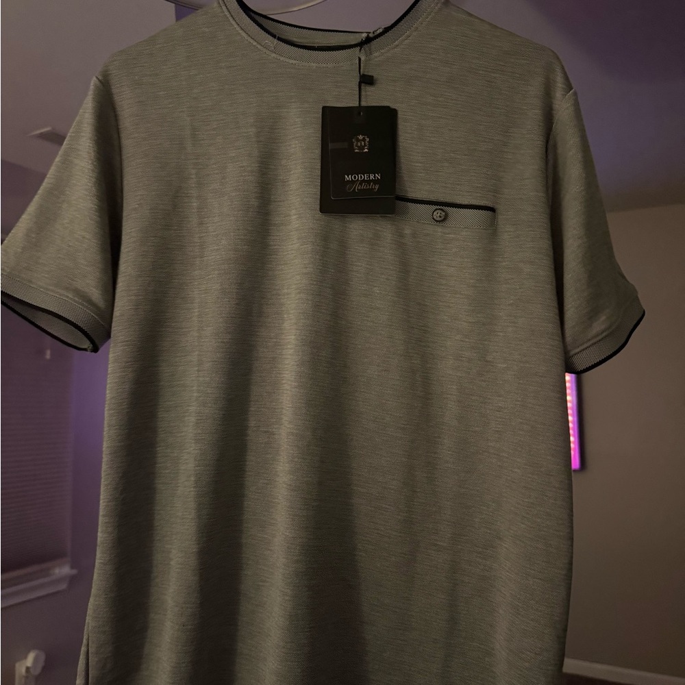 Denim & Flower Charcoal Short Sleeve Tee